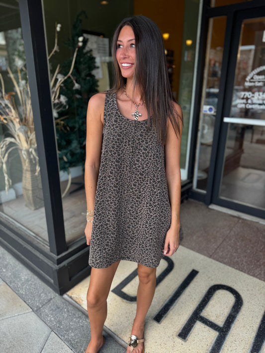 Leopard mini dress