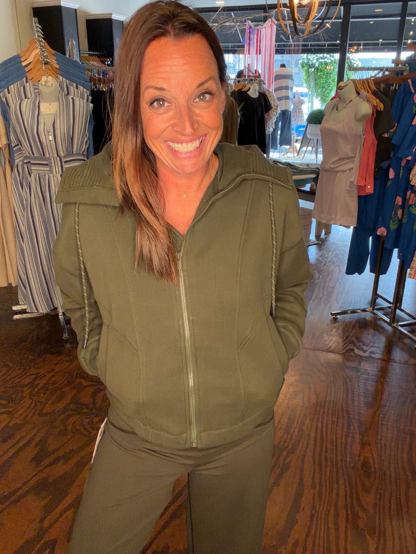 Spanx full zip hoodie