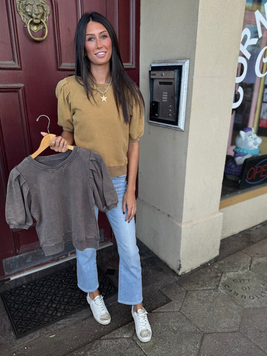 Short sleeve sweatshirt