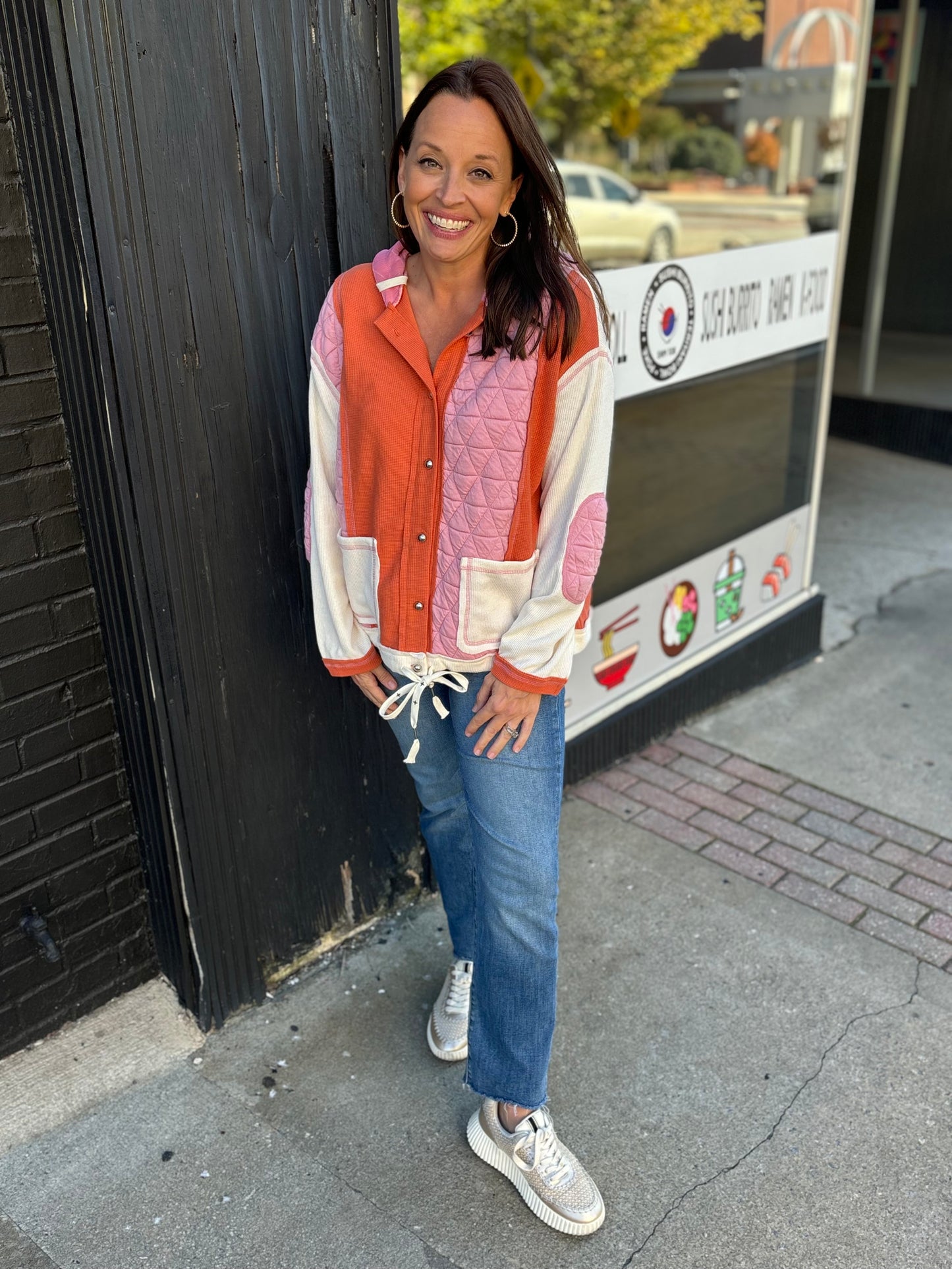 Pink patchwork jacket