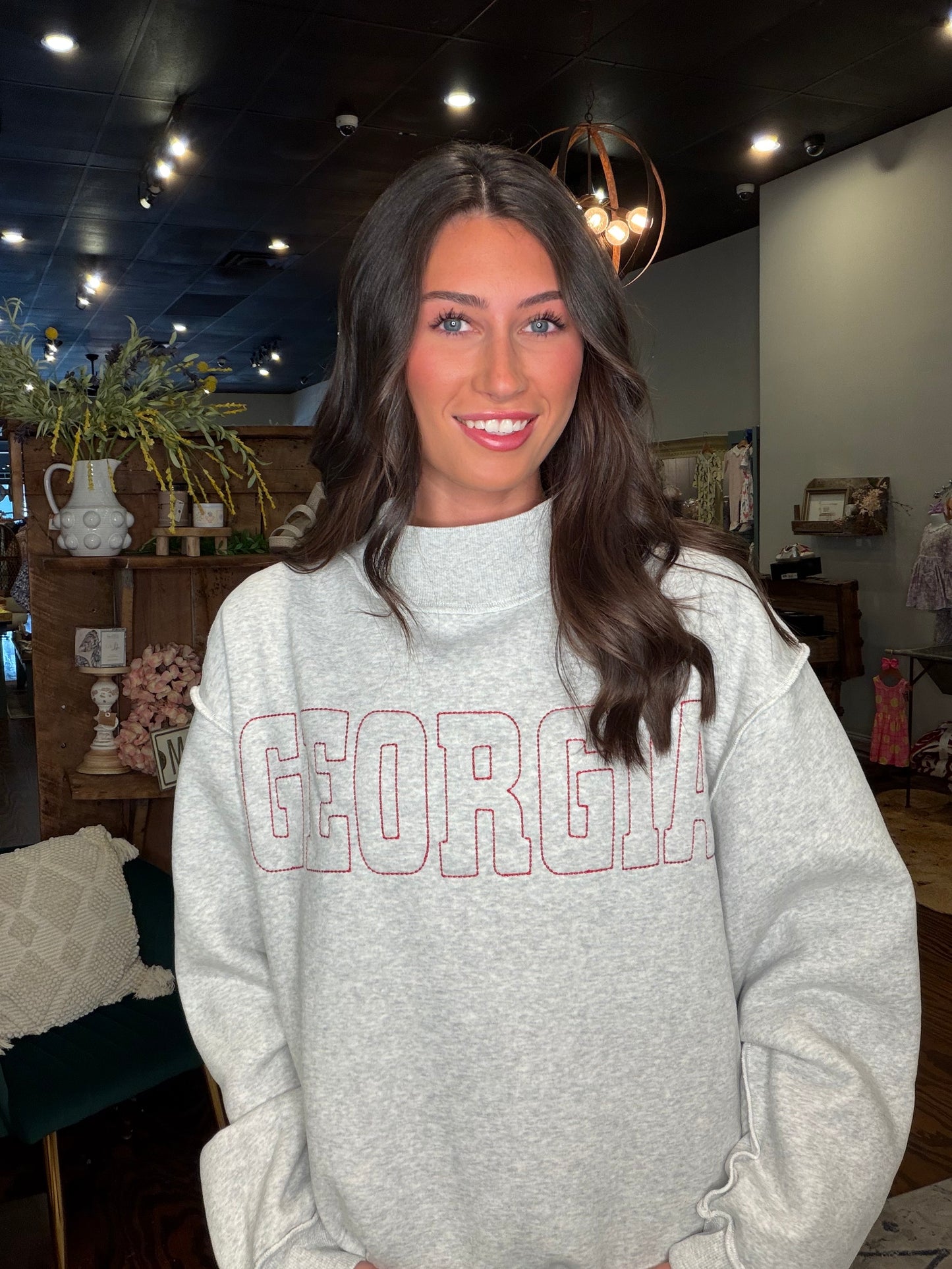 GA mock neck sweatshirt