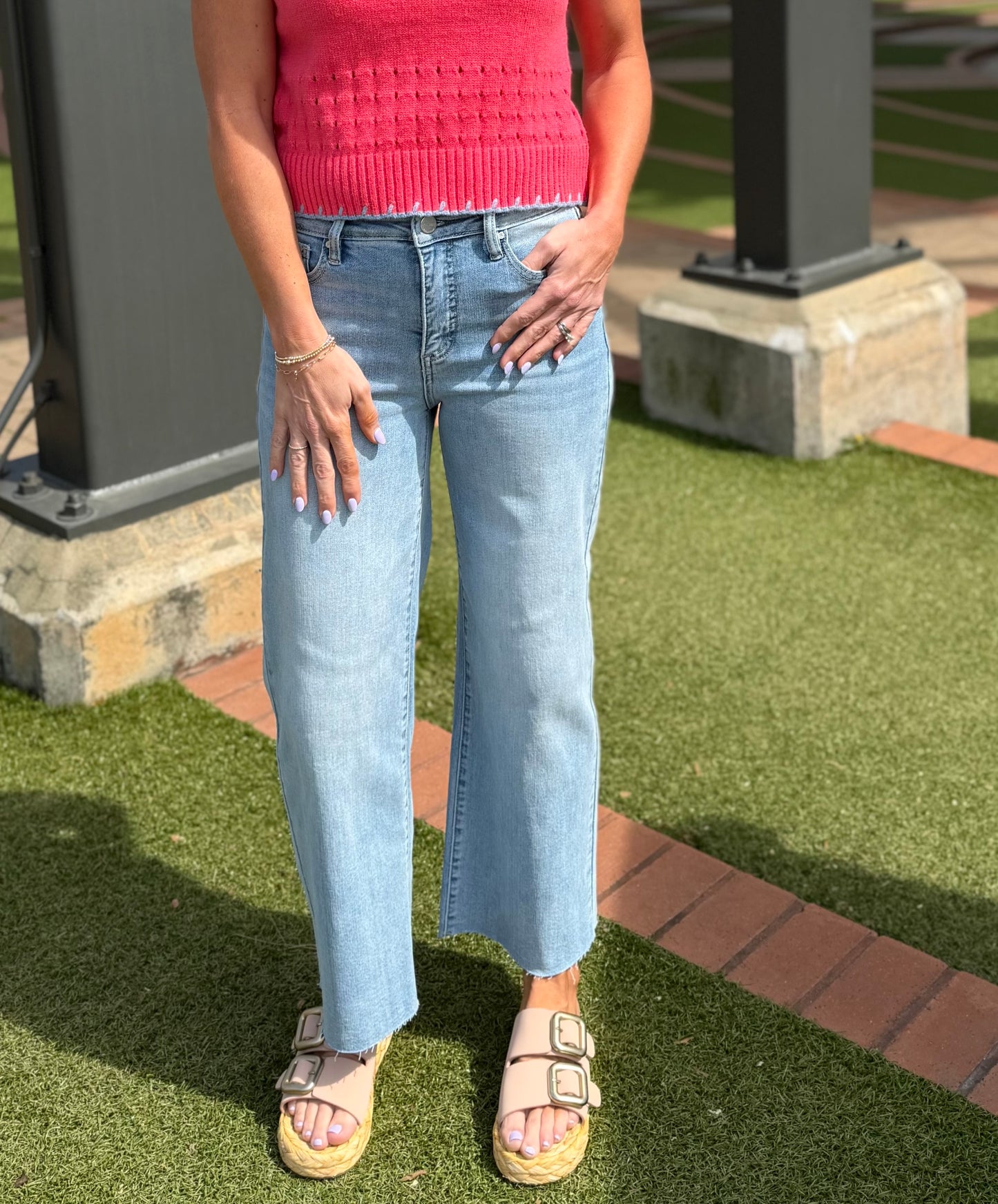 Callie cropped wide leg
