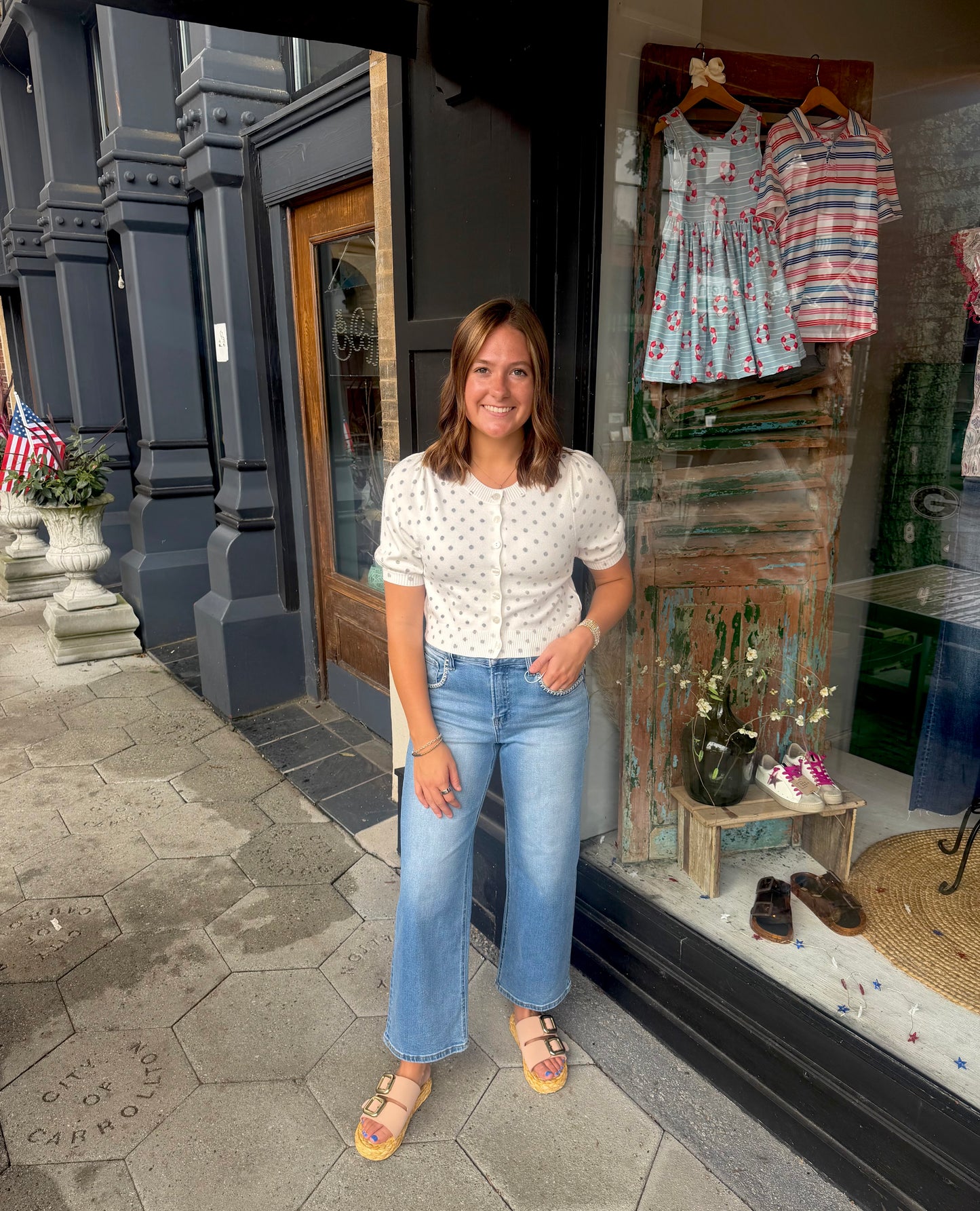 Dana embroidered denim