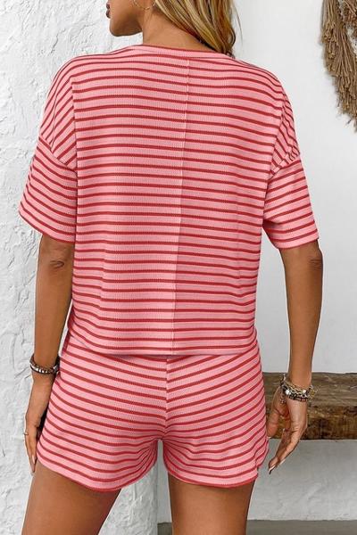 Striped summer short set