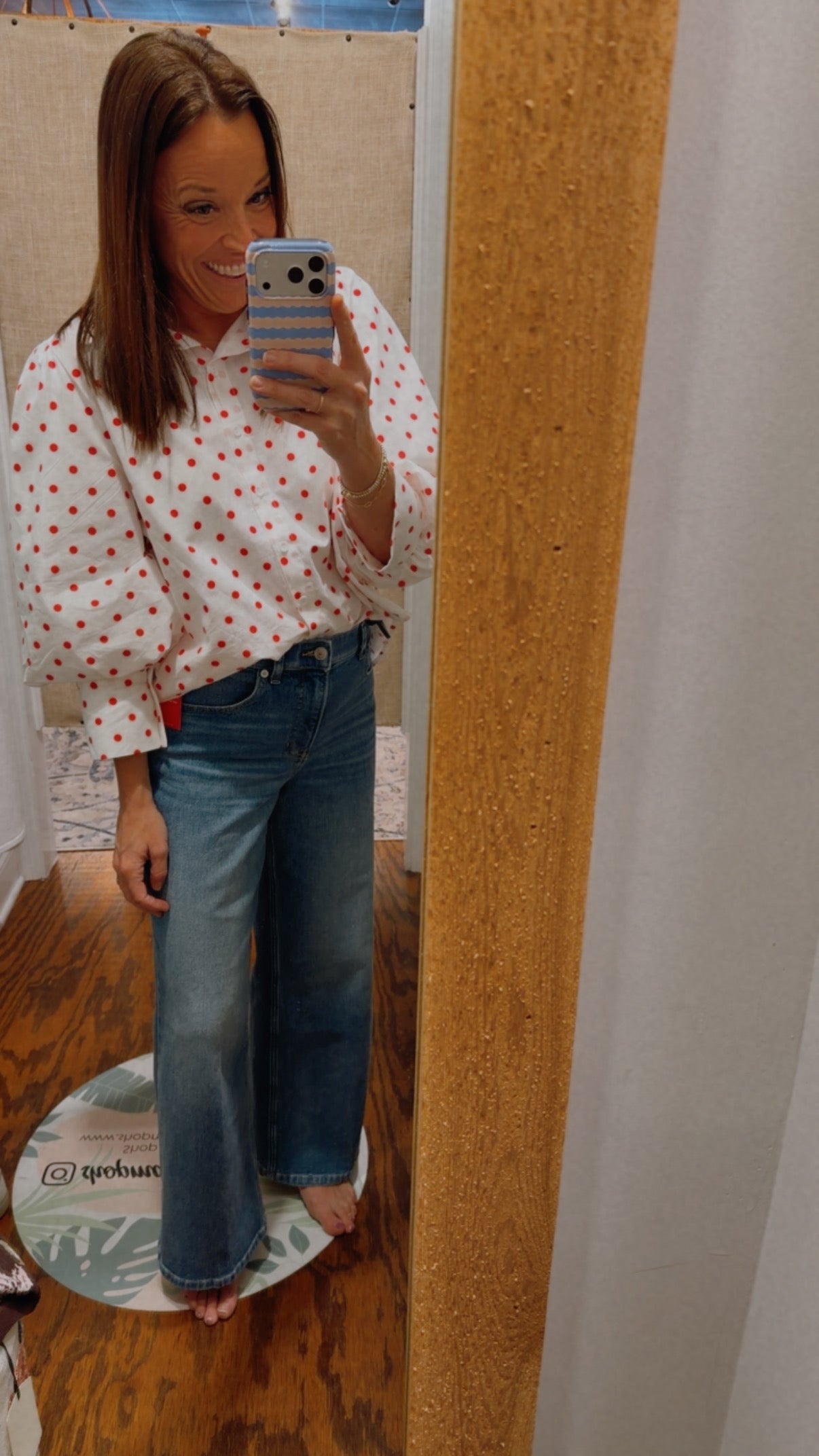 Spanx wide leg denim