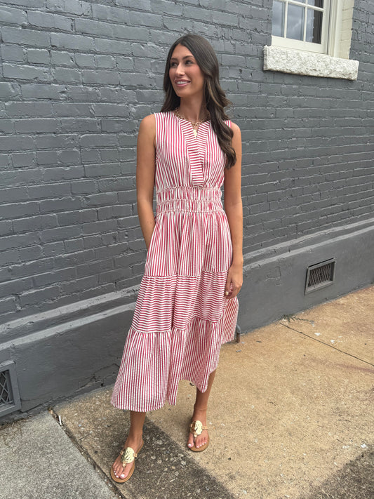 Woven Americana dress