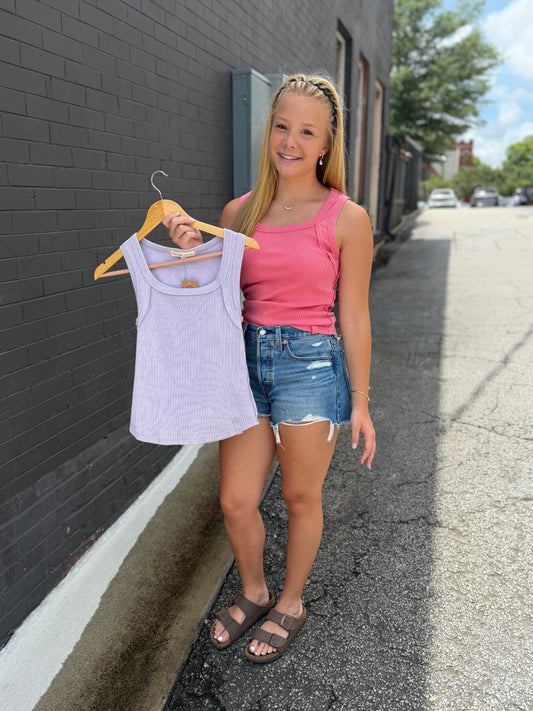 Acid wash ribbed tank