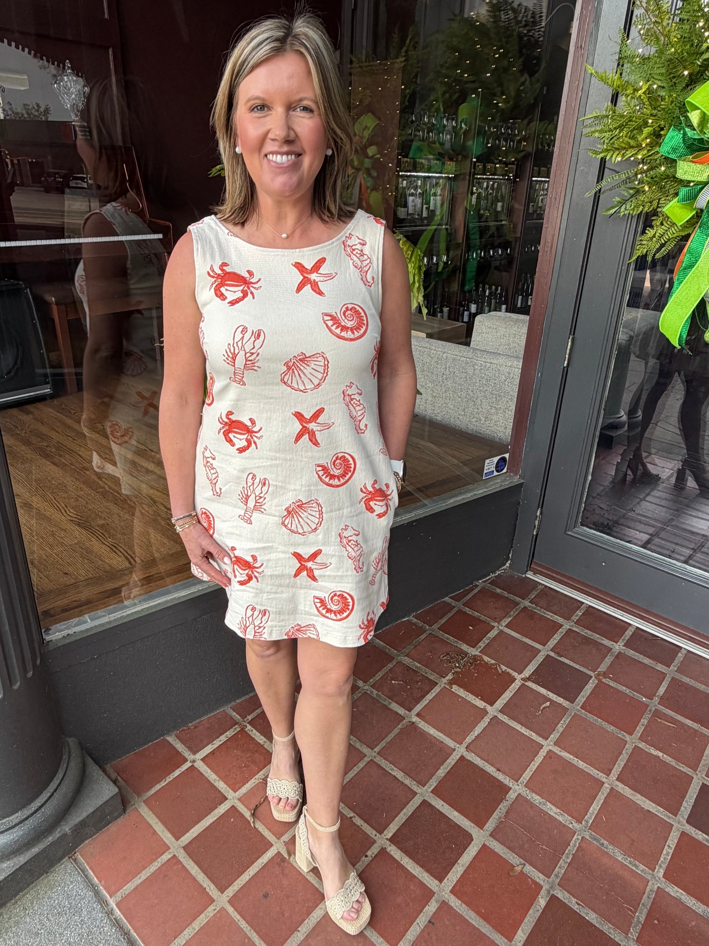 Ecru coastal dress