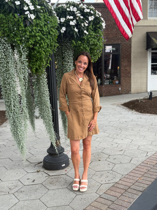 Desert sand twill dress