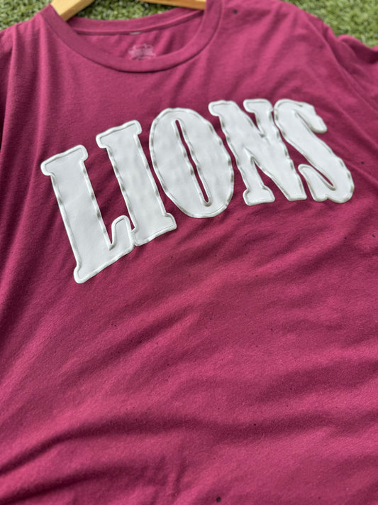 Lions metallic puff tee