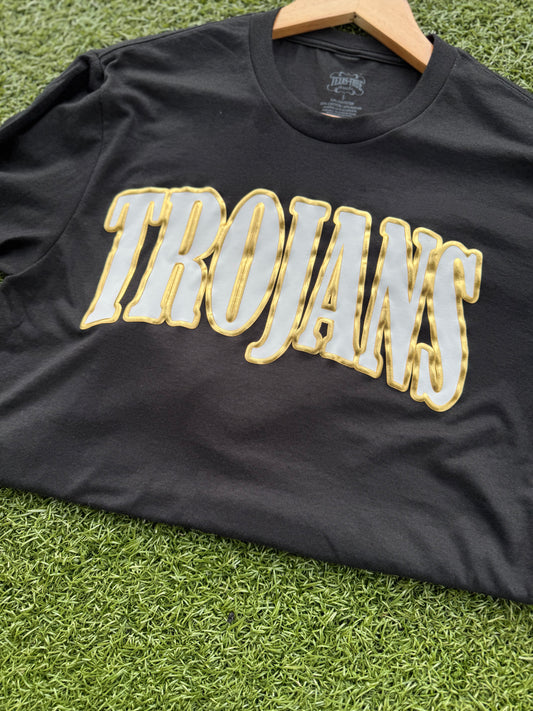 Trojans metallic puff tee