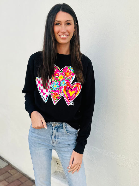 Callie hearts trio sweatshirt