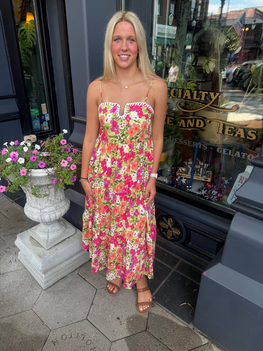 Rosemary stitched midi dress
