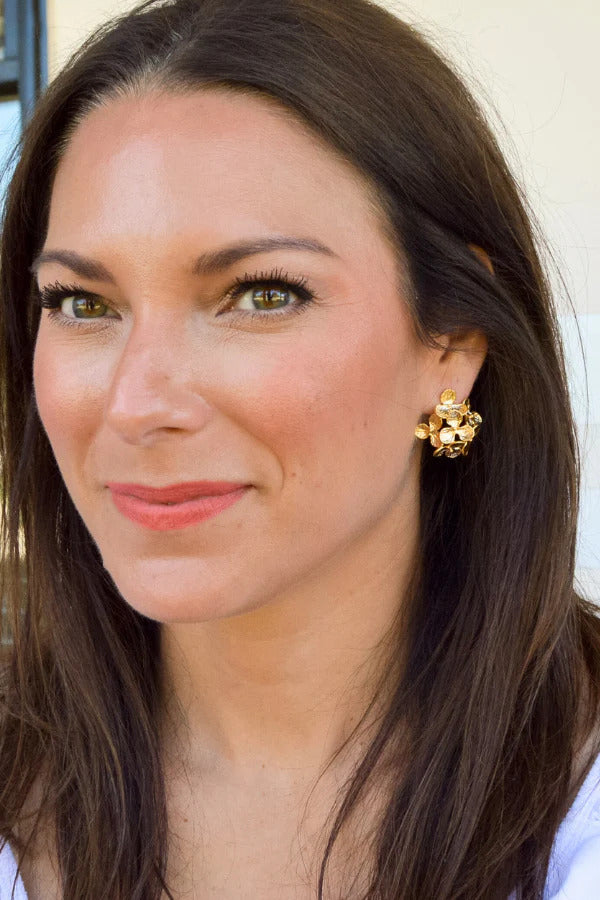 Eva floral stud earrings