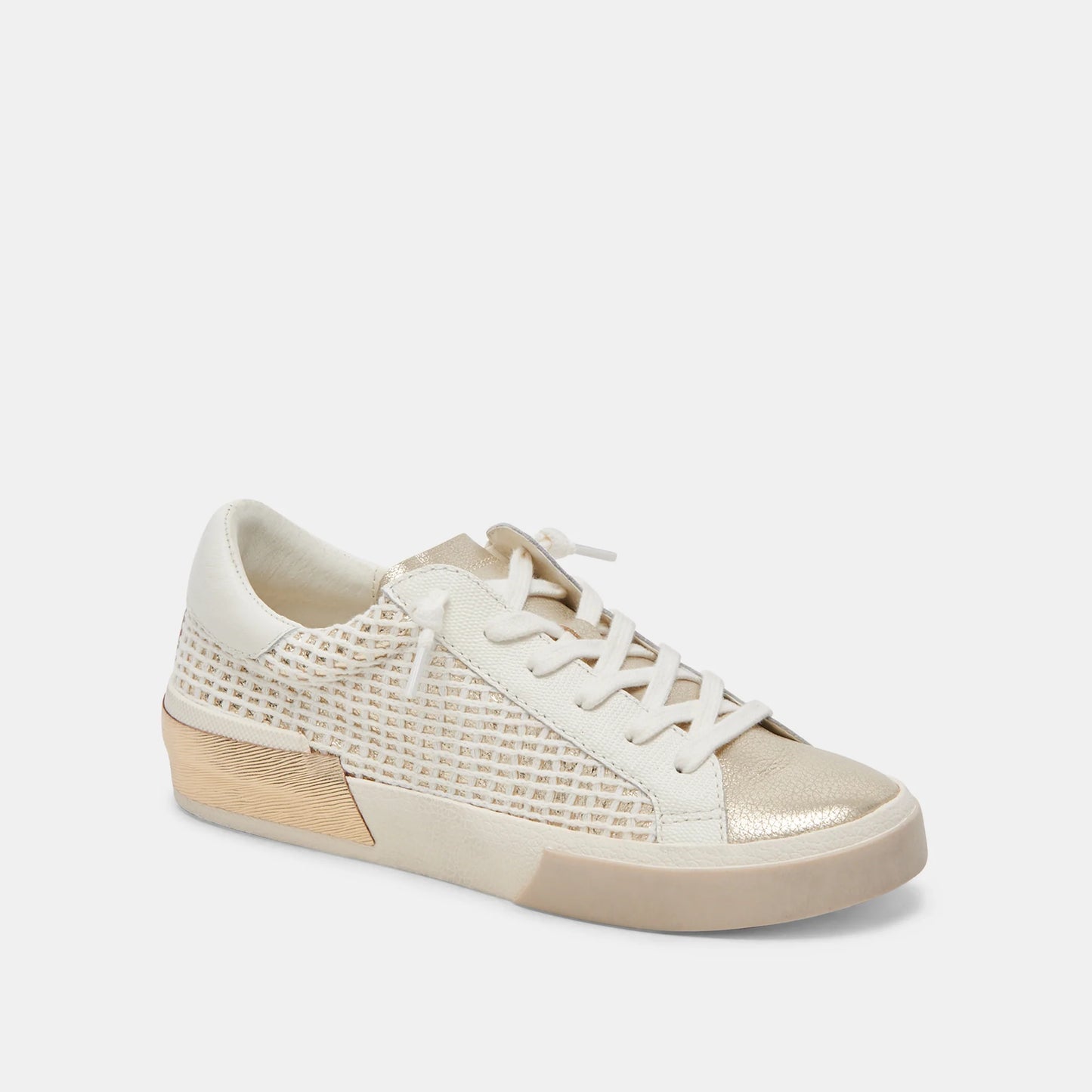 Dolce Vita bone gold woven sneakers