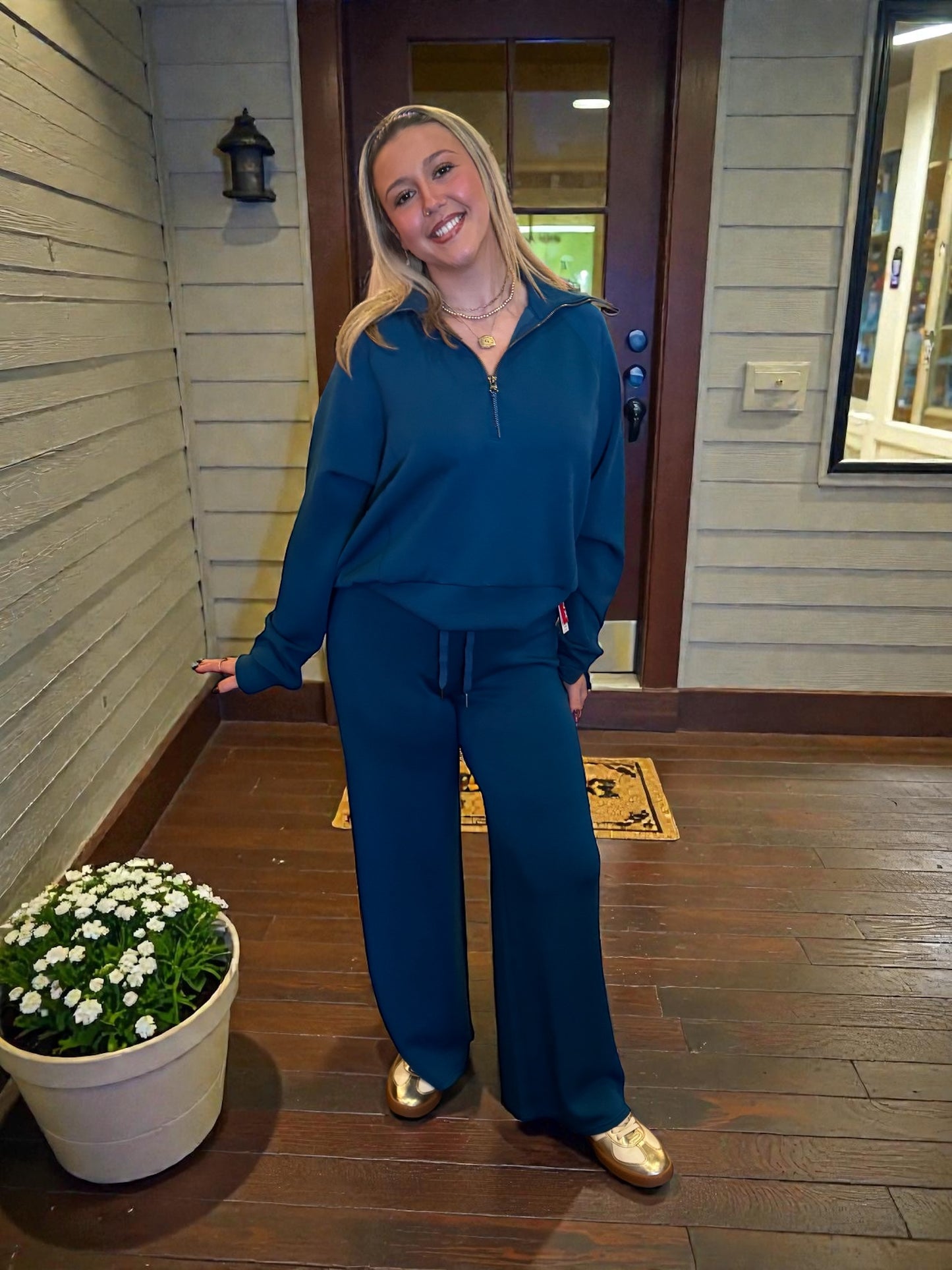 Spanx AE half zip top