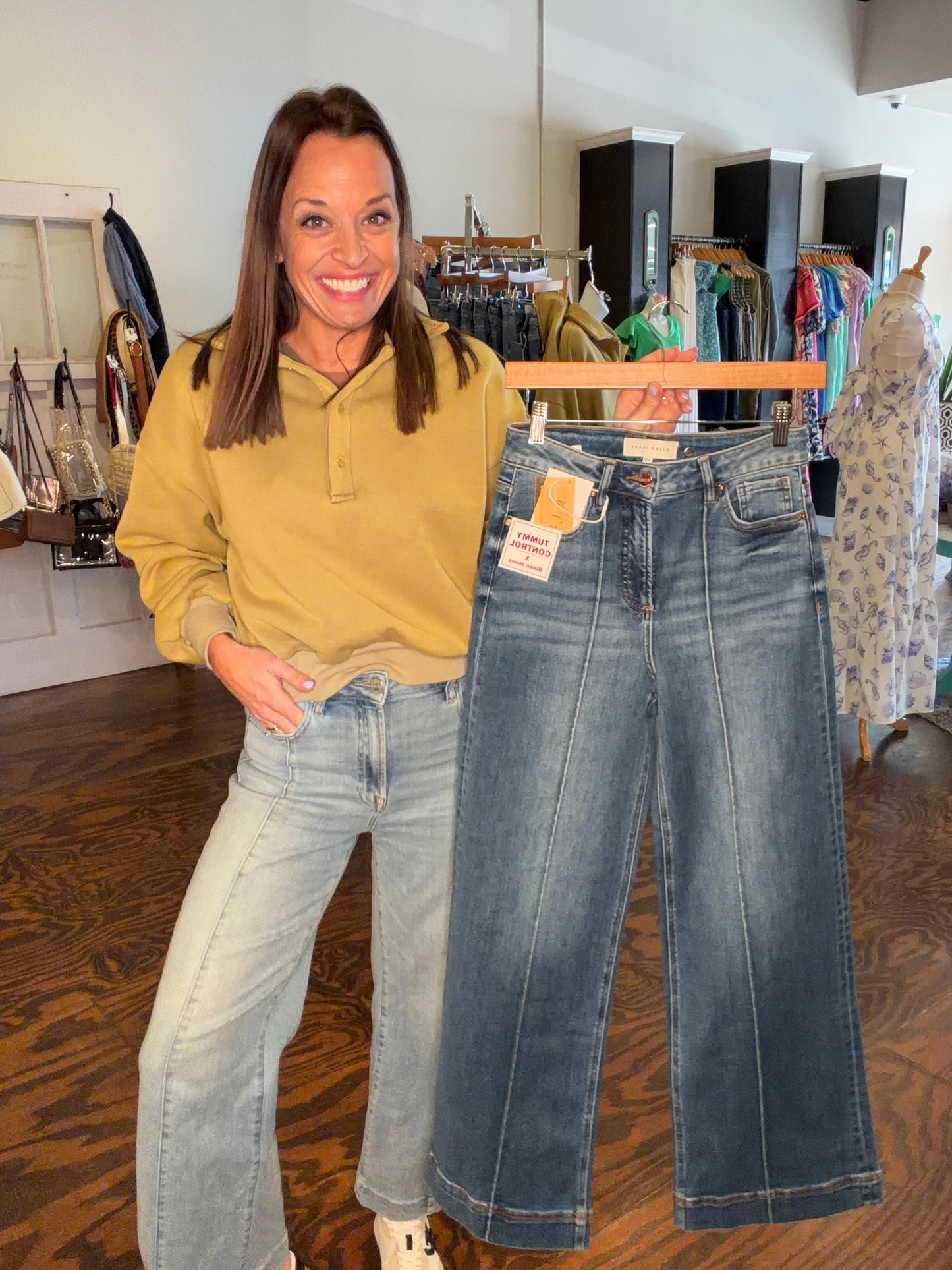 Risen pintuck jeans