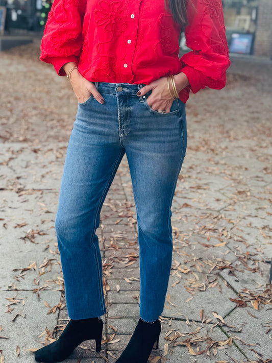 Ellen cropped straight jeans