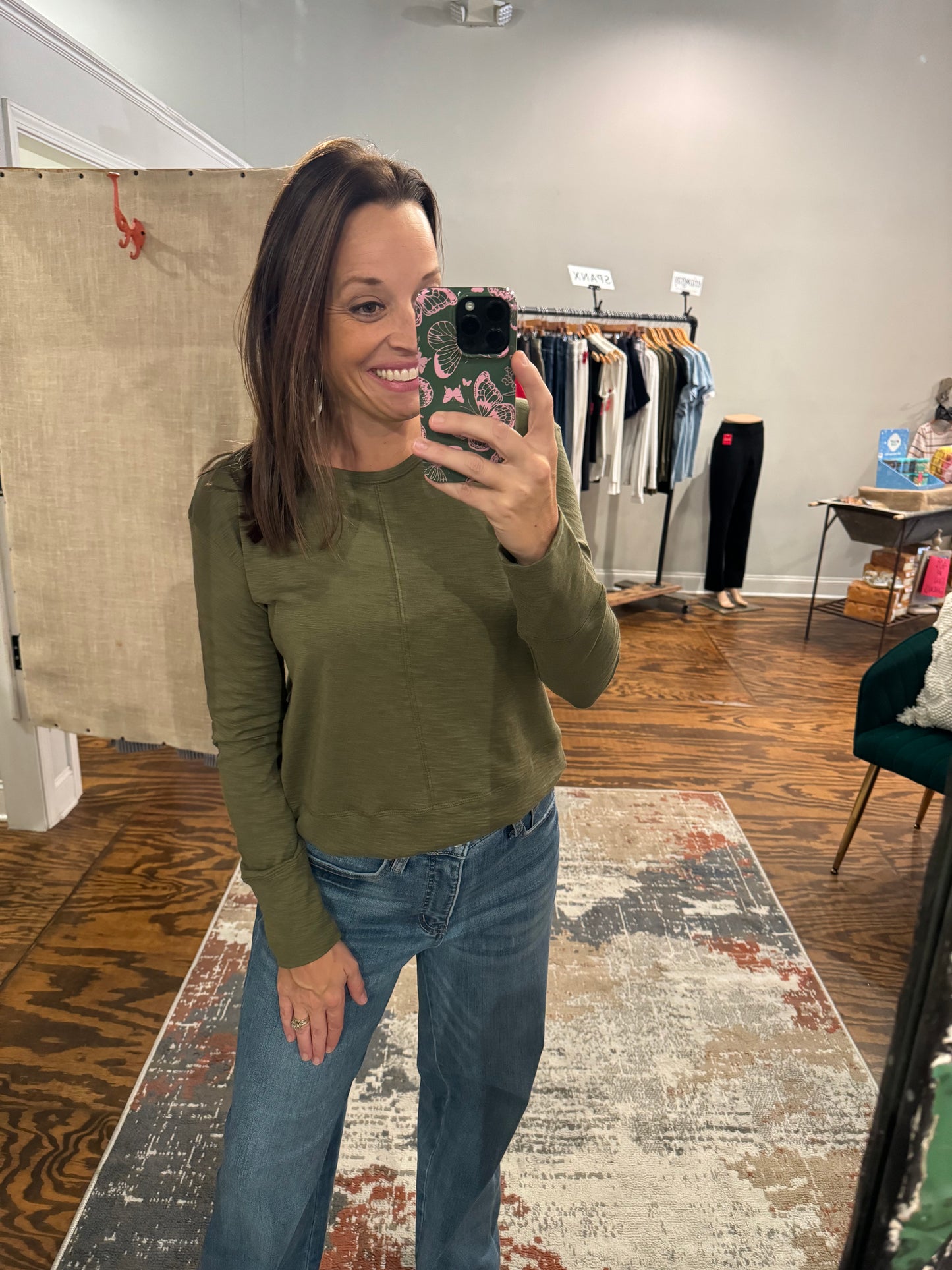 EG Celia long sleeve olive